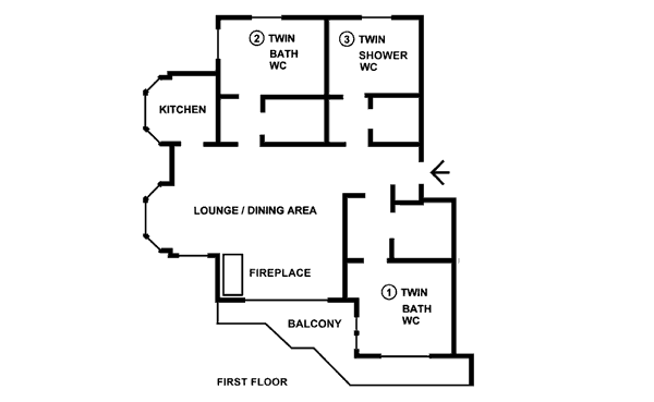 Chalet Le Bouquetin Courchevel Floor Plan 1